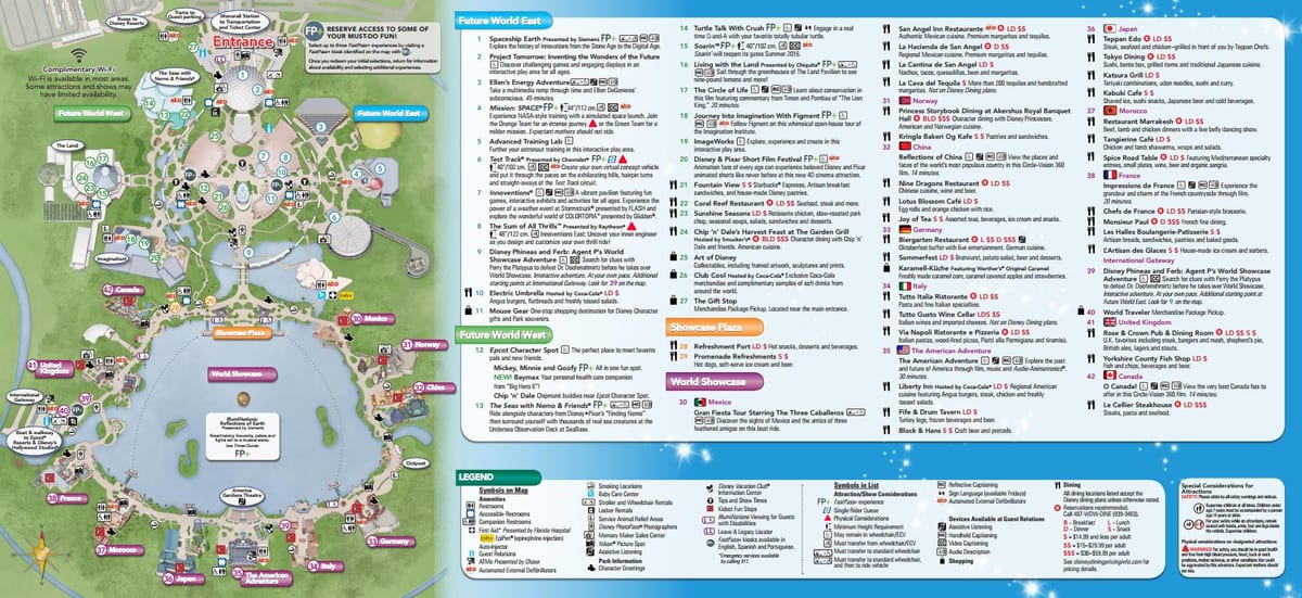 EPCOT Orlando bản đồ