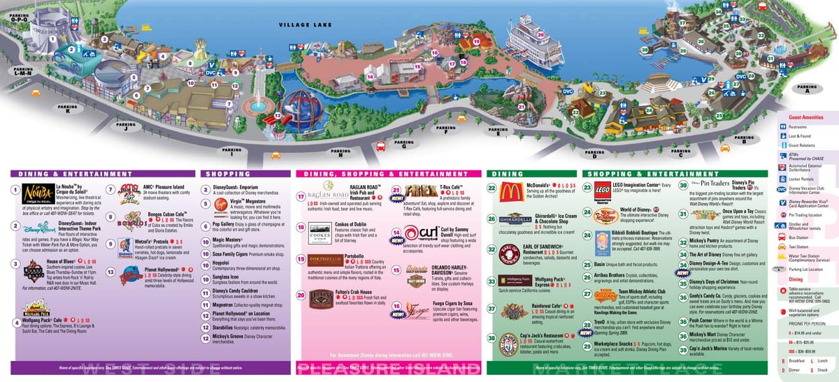 trung tâm Disney Orlando bản đồ