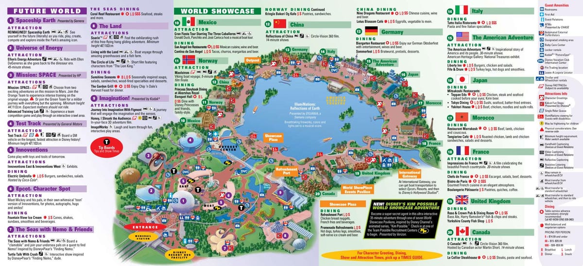 EPCOT Disney bản đồ thế Giới