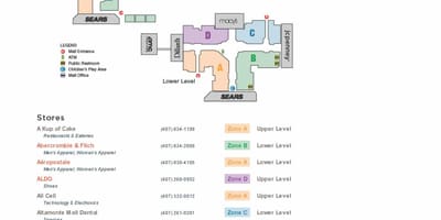 Bản đồ của Altamonte trung tâm mua sắm