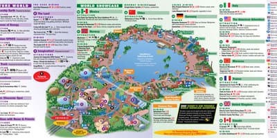 EPCOT Disney bản đồ thế Giới